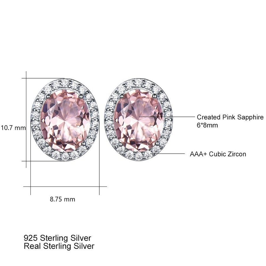 Sterling silver örhängen från Umcho med Nano Pink Sapphire