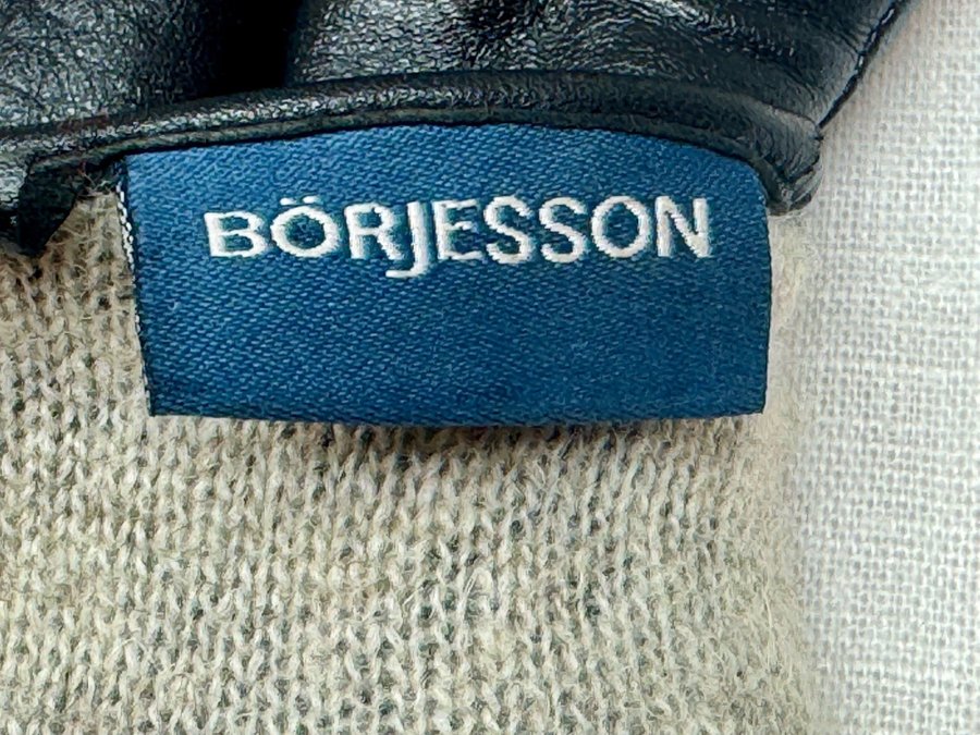 Börjesson svarta skinnhandskar, storlek 6.5 cashmere ull foder