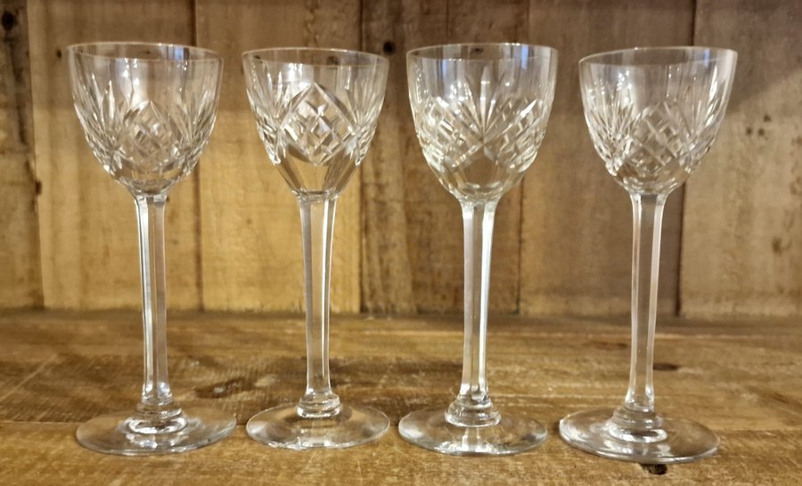 4 st Kristallglas starkvinglas sbansglas likörglas Orrefors Helga