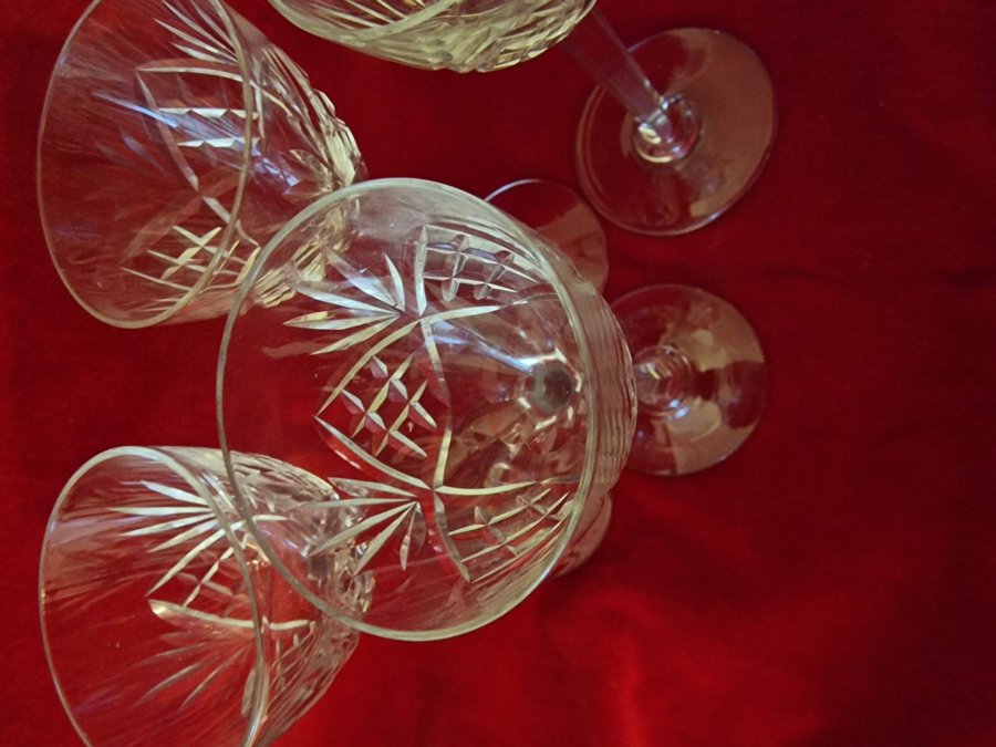 4 st Kristallglas starkvinglas sbansglas likörglas Orrefors Helga