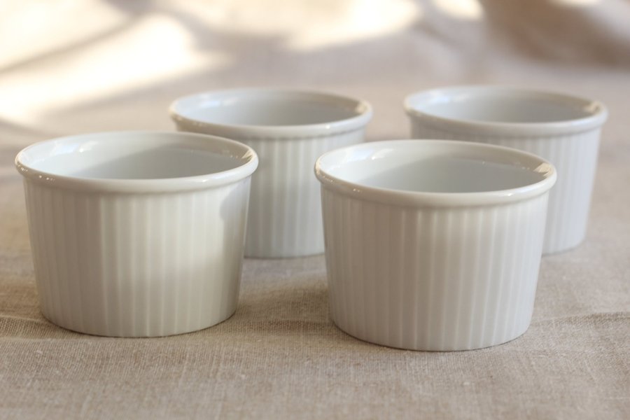 Pillivuyt 4 Höga Ramekin Portionsformar Ugnsformar