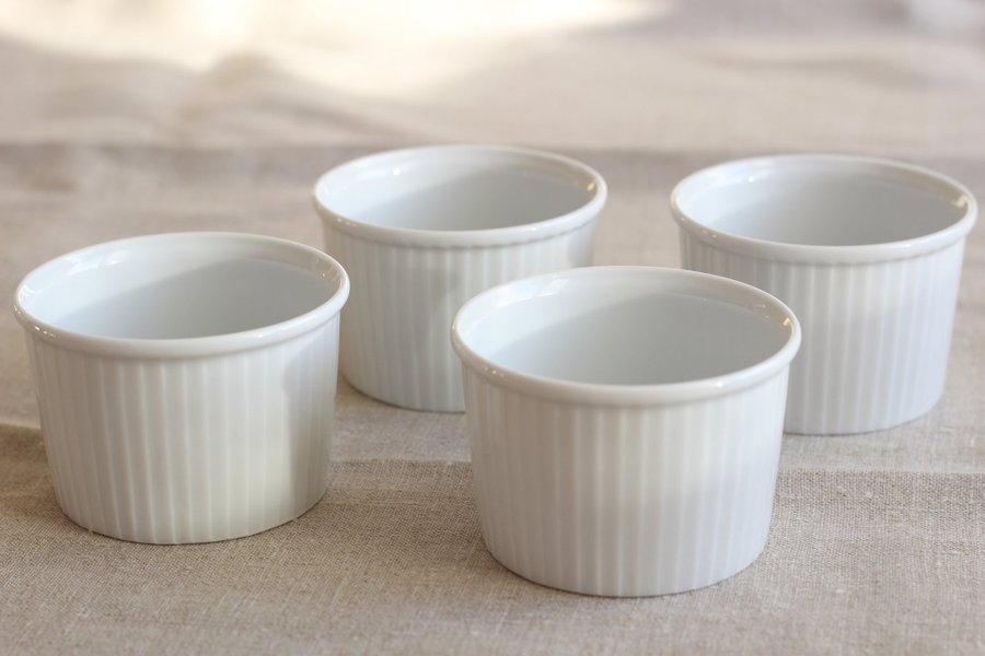 Pillivuyt 4 Höga Ramekin Portionsformar Ugnsformar