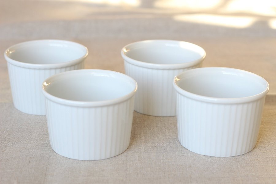 Pillivuyt 4 Höga Ramekin Portionsformar Ugnsformar