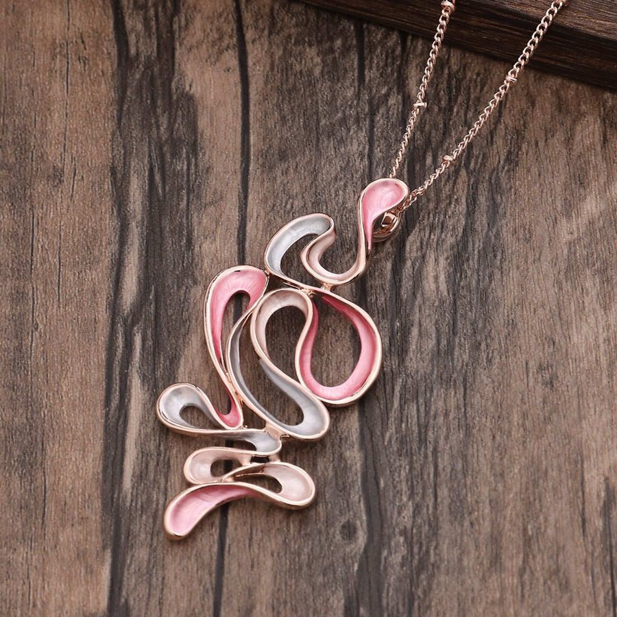 Halsband Swirl Rosa