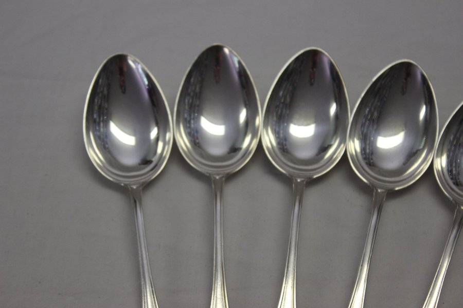 6 Bordsked Sked Skedar 18,8 cm Svensk CGH Nysilver