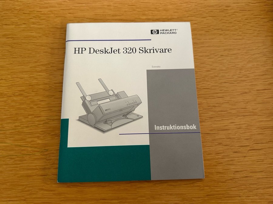 Instruktionsbok - HP DeskJet 320 Skrivare