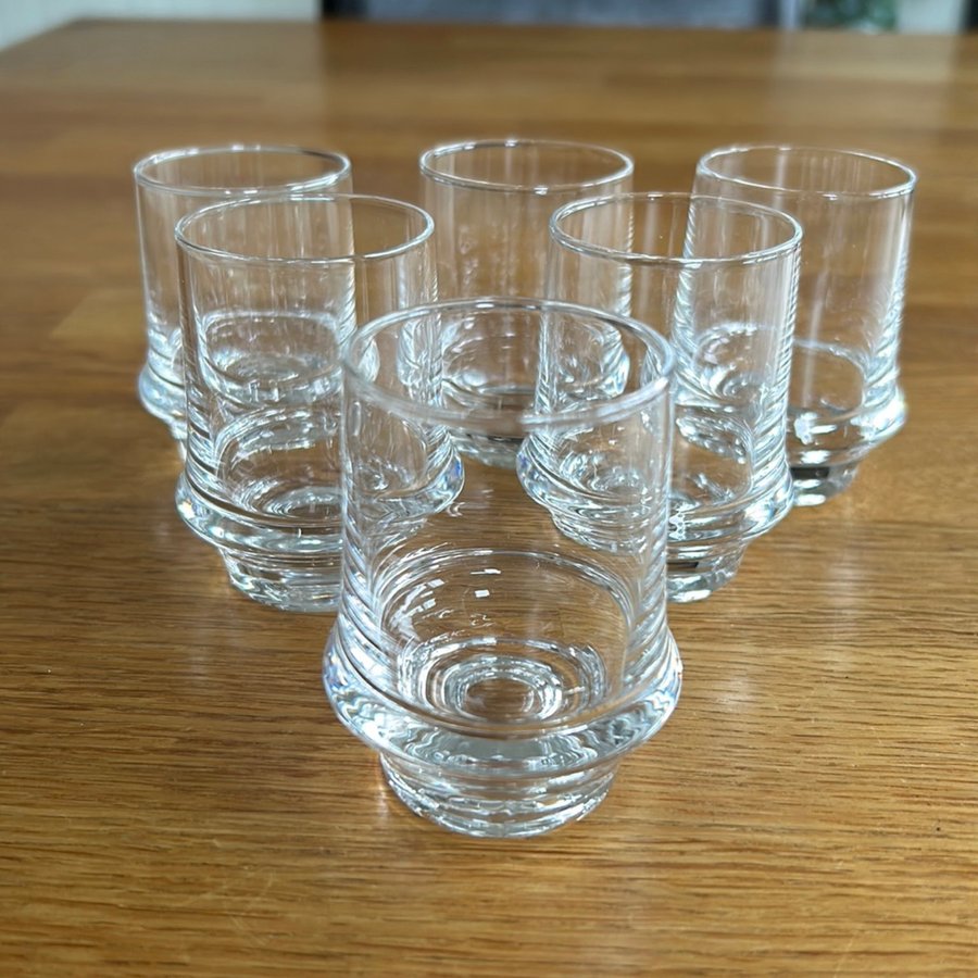 Iittala "MARSKI" 6 st snapsglas Tapio Wirkkala 1960-79