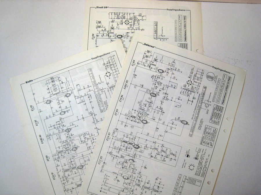 LORENZ - SERVICEMANUAL - BORDSRADIO - 3 modeller - 1958-1960.