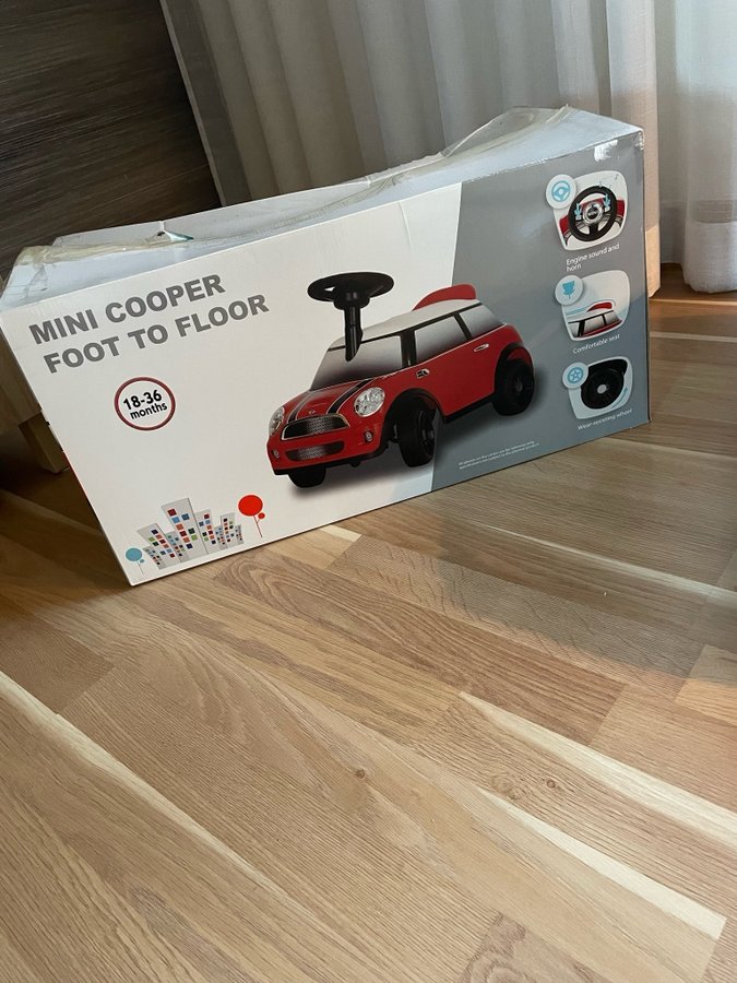 Mini Cooper Foot to Floor Rullbil Röd *julklappstips* HELT NY!