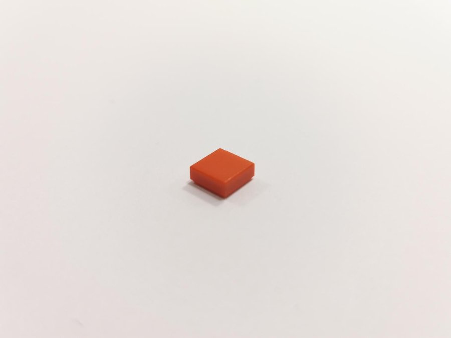 Lego - tile - slät - 1x1 - part 3070 - röd