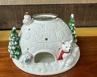 Juldekoration - Snöglob med ljus