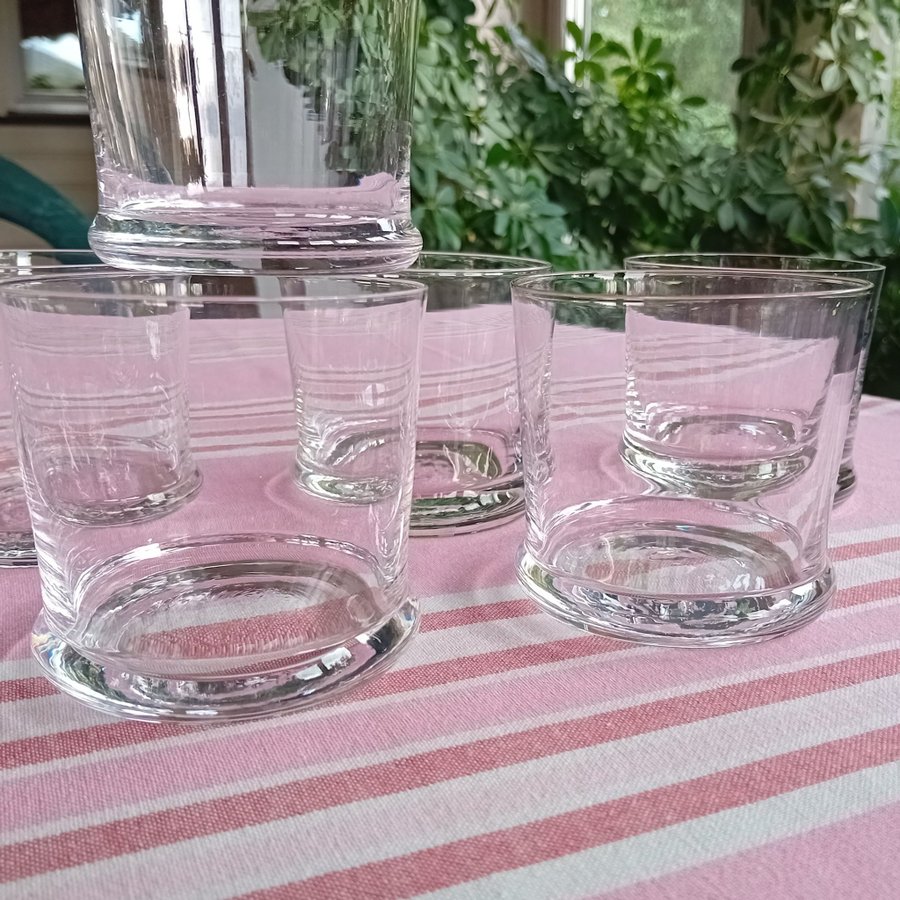 8st Handtillverkade Seltersglas Dricksglas Retro