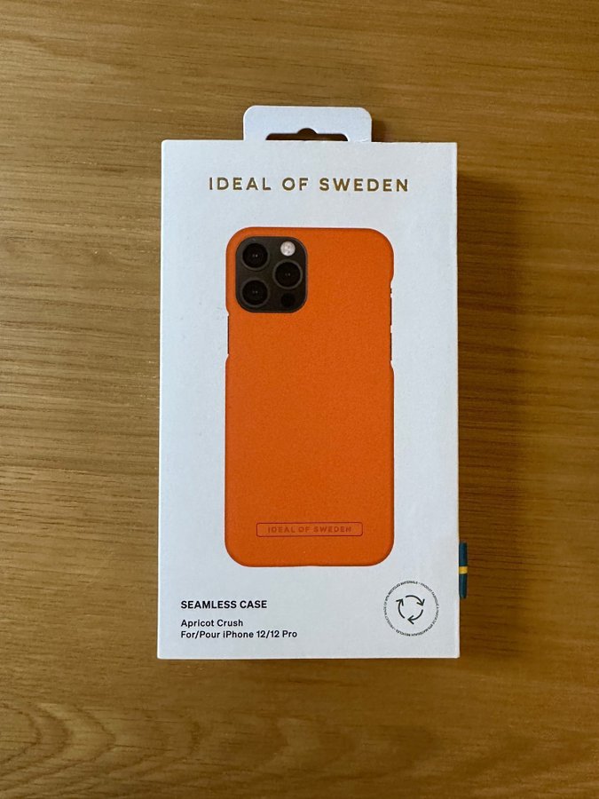 Ideal of Sweden skal i orange färg, iPhone 12, oanvänd, nypris 299kr