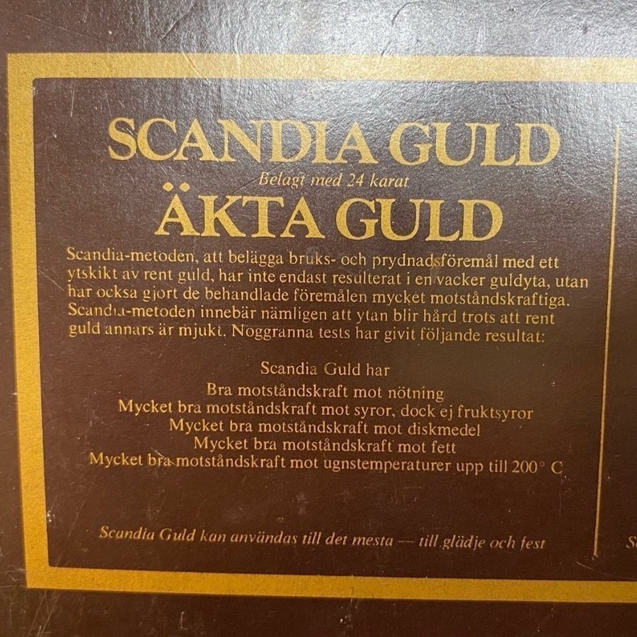 Scanda guld belagt med 24 karat kniv och gaffel