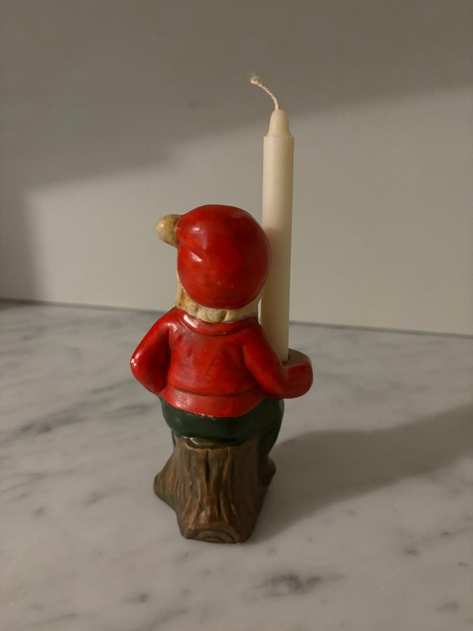 Jultomte med ljushållare - Tomte Ljusstake