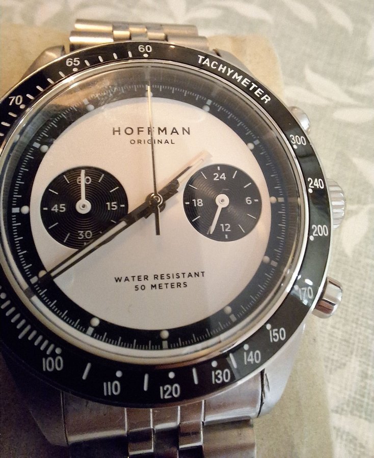 Hoffman Original Chronograph - Vit urtavla