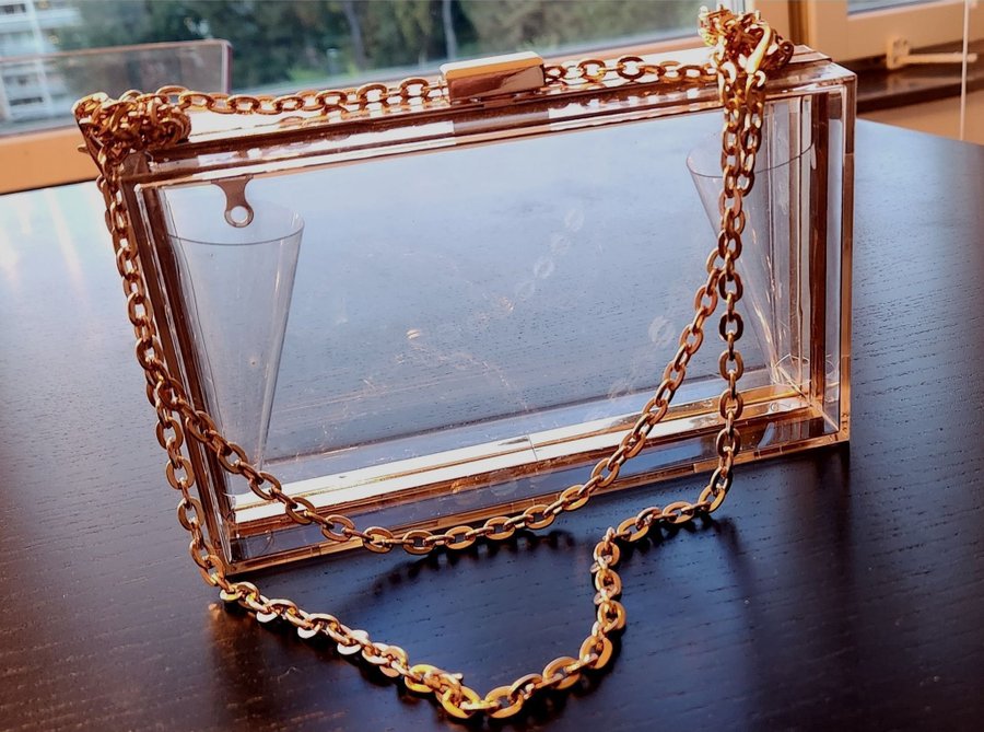 Transparent golden bag