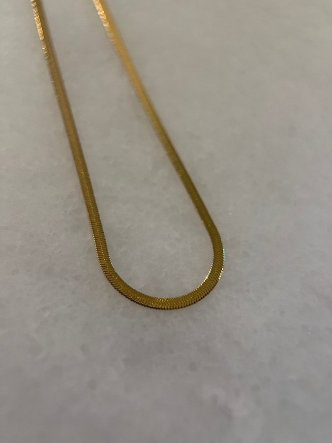 Chain Herringbone Necklace Gold - 2 mm