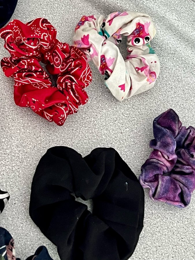 Scrunchies Scrunchie Hårband Hårsnodd gummiband 8st!