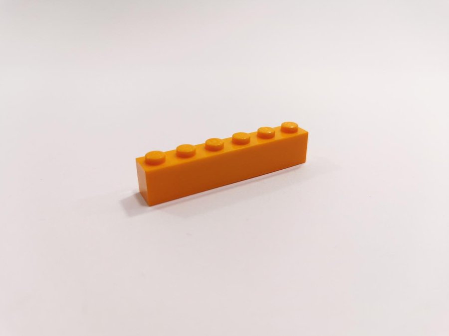 Lego - brick - bas - 1x6 - part 3009 - orange