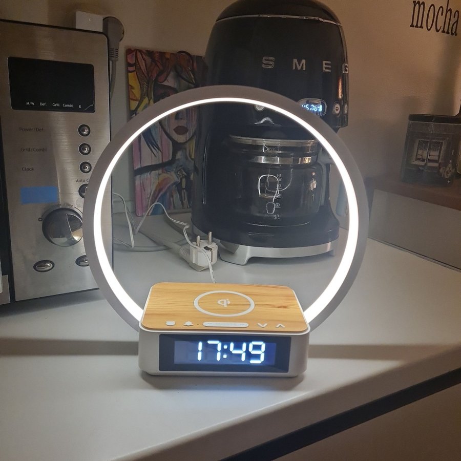 Rubicson wake-up light väckarklocka med trådlös laddning