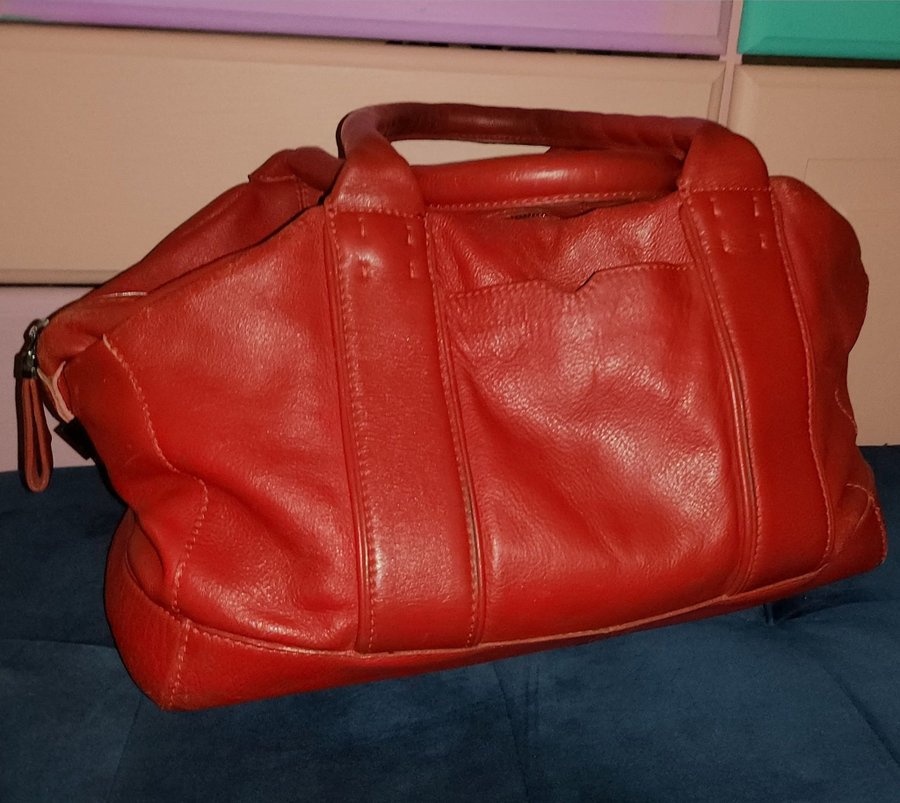 Red Zara leather bag 2011