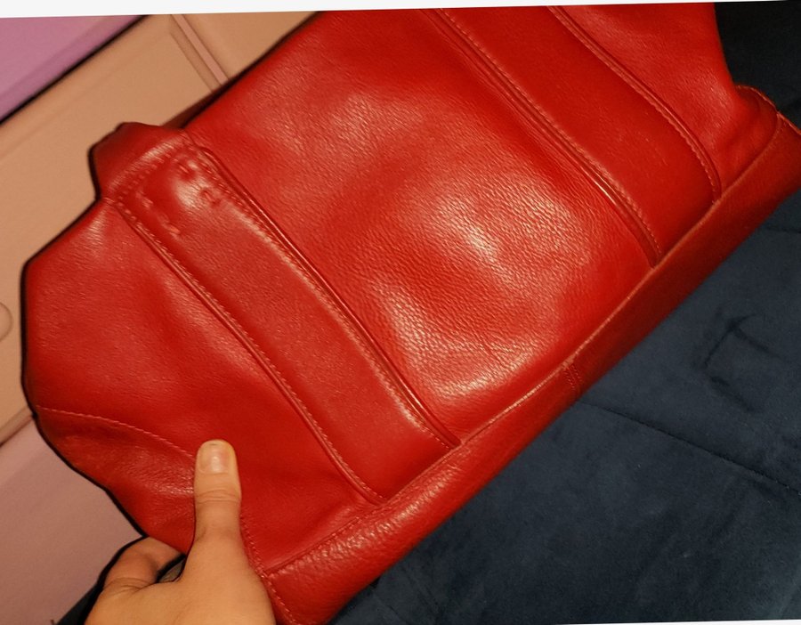 Red Zara leather bag 2011