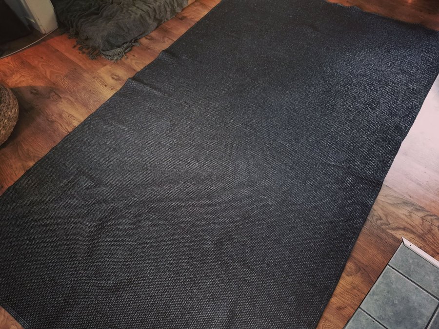 Säljer en svart plastmatta matta från Trendcarpet solo