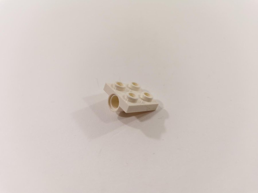 Lego - technic - 2x2 - modifierad - pin hål - part 2444 - vit