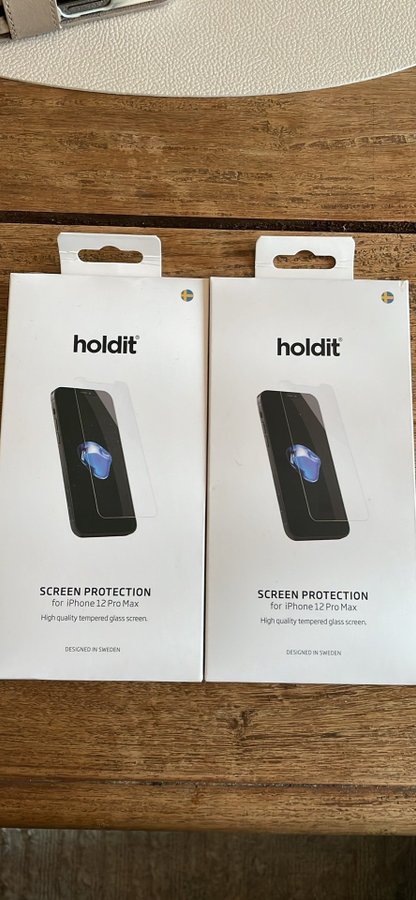 Två st Skärmskydd till iPhone 12-15 Pro Max Screen Protection Holdit Mobilskydd