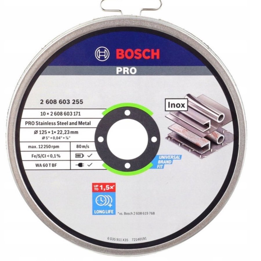 Bosch Pro Inox Skivsågsskiva 125mm 10st