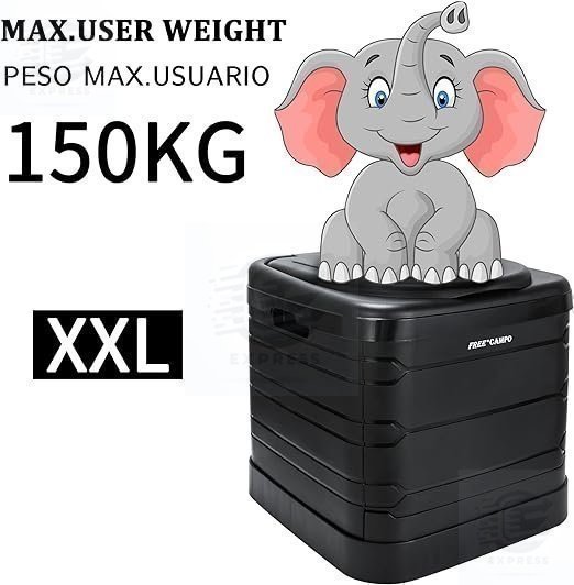 NY Camping / nödtoalett XXL • Enkel montering •Upp till 150kg • Ord pris 817kr