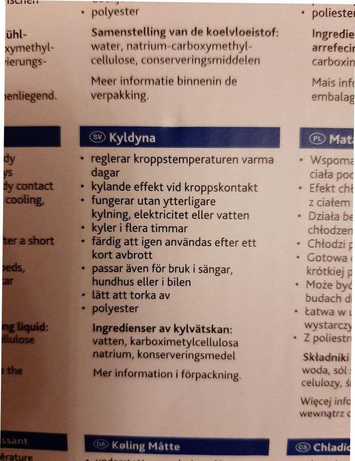 Kyldyna för hundar