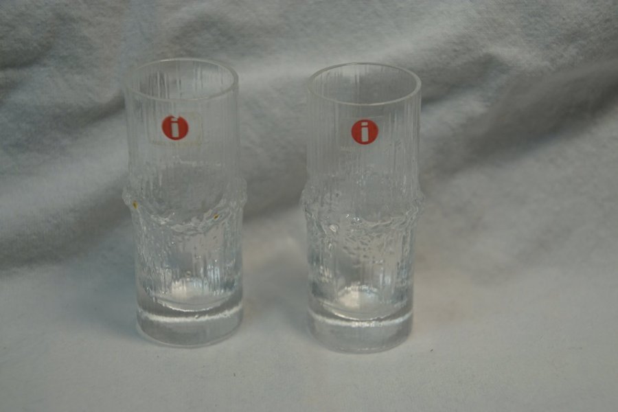 2 st Glas Iittala Niva Shot glas designade av Tapio Wirkkala