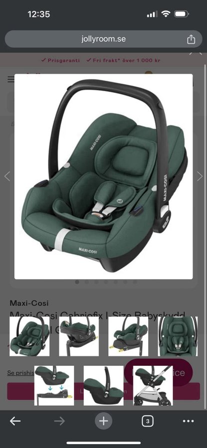 Maxi-Cosi CabrioFix i-Size Babyskydd - Grön