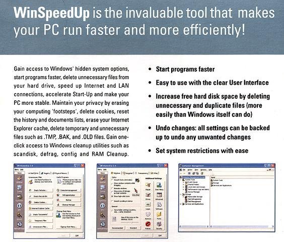 WinSpeedUp - gör din PC SNABBARE o EFFEKTIVARE / NY <----