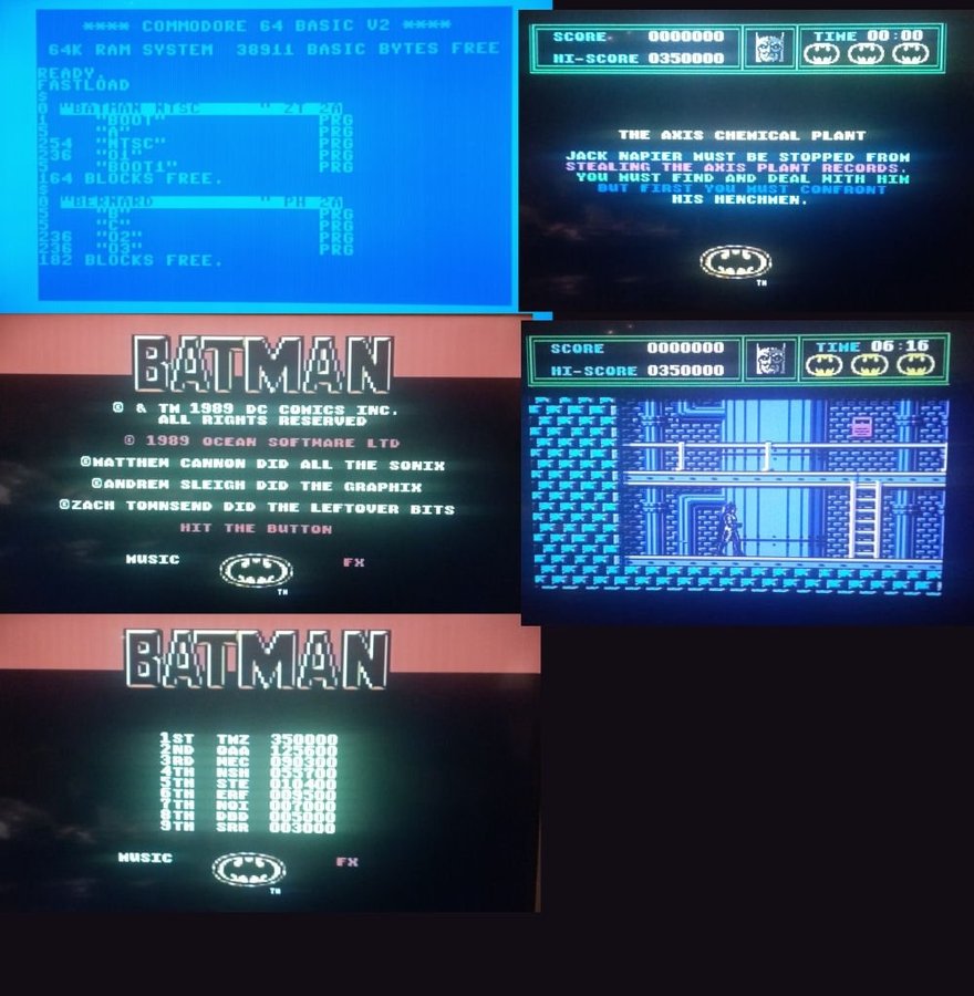 Batman (Data East - Ocean Software) US-NTSC DISK ->TESTAD<- Commodore 64