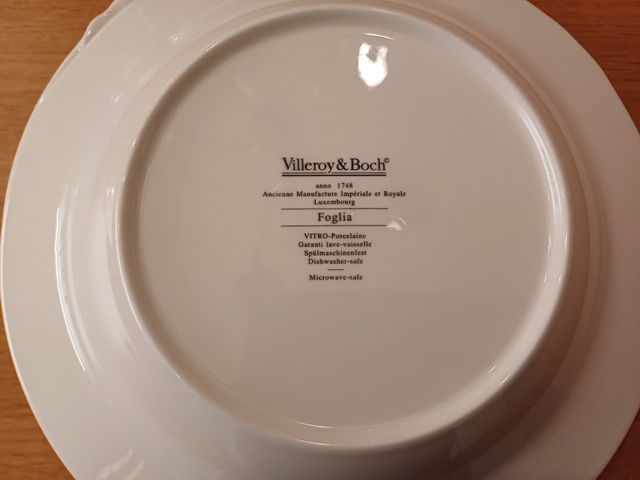 4 st Villeroy  Boch Foglia djupa tallrikar