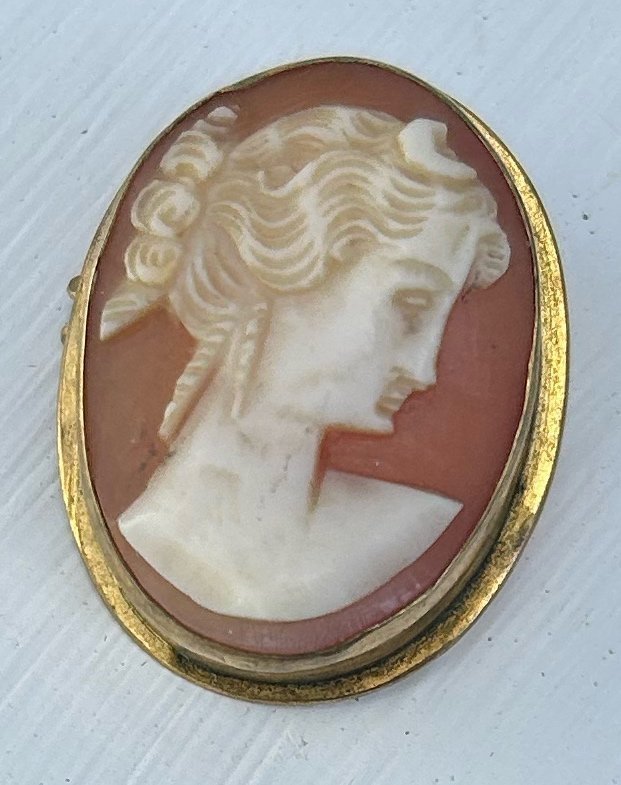 Elegant Antik Cameo Brosch - Tidlös Skönhet och Historia