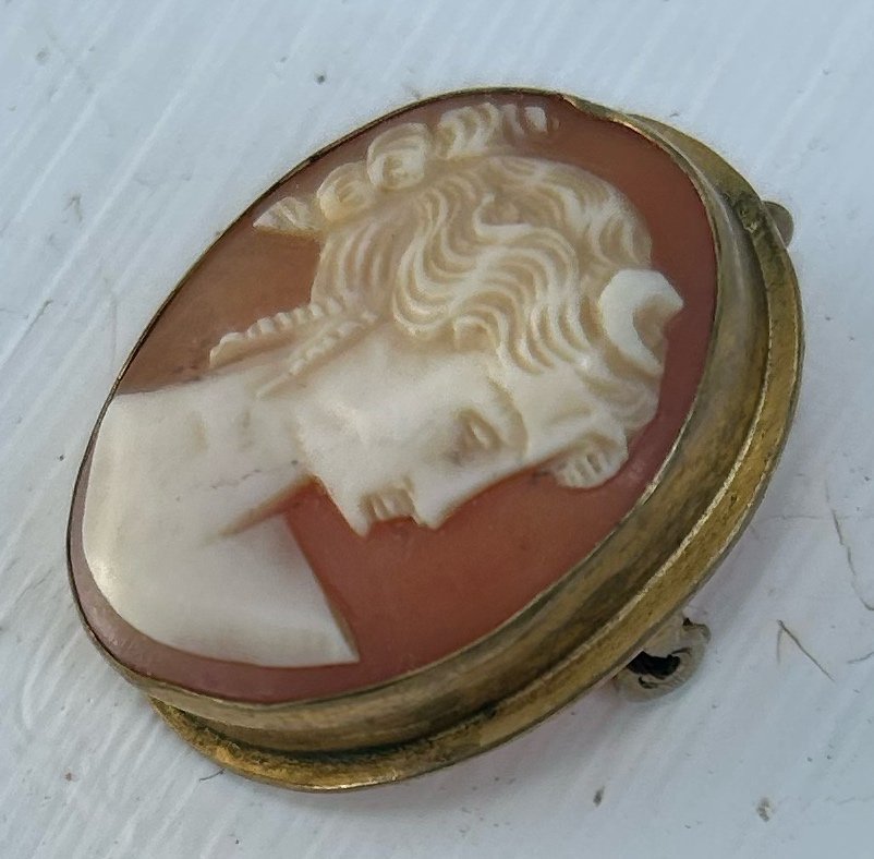 Elegant Antik Cameo Brosch - Tidlös Skönhet och Historia