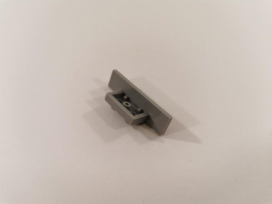 Lego - bracket - plate - modifierad - 1x2 - part 2436 - ljusgrå (bluish)