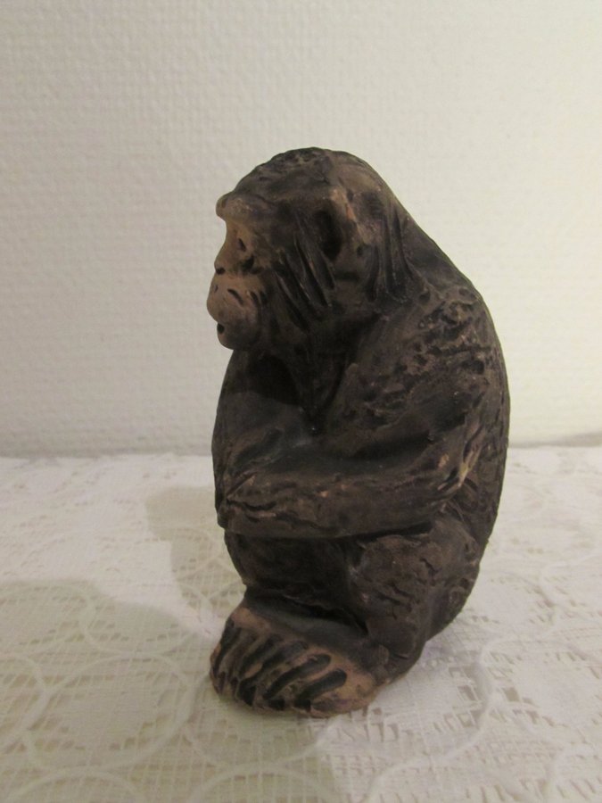 Apa Tilgmans keramik Sweden H 10 cm schimpans monkey