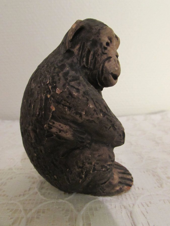 Apa Tilgmans keramik Sweden H 10 cm schimpans monkey