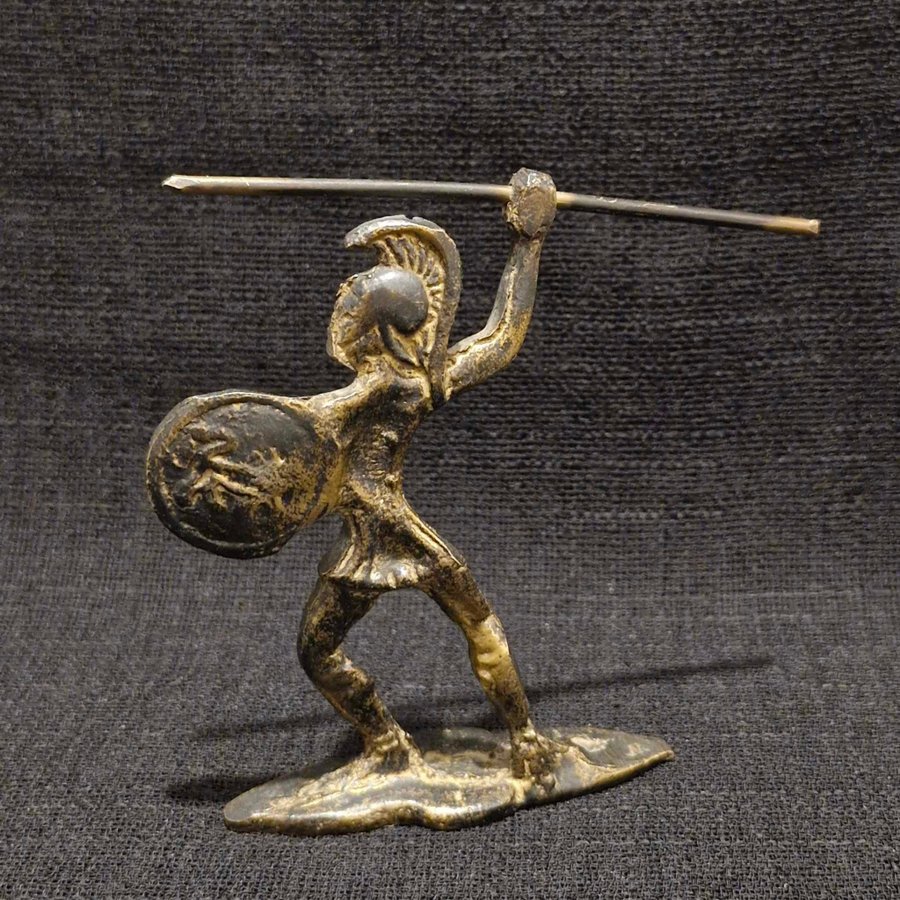 Figurin av brons, Leonidas kung av Sparta, skulptur, 1950-talet