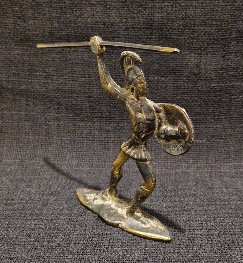 Figurin av brons, Leonidas kung av Sparta, skulptur, 1950-talet