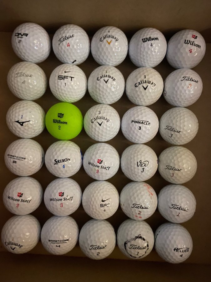 30st golfbollar mix