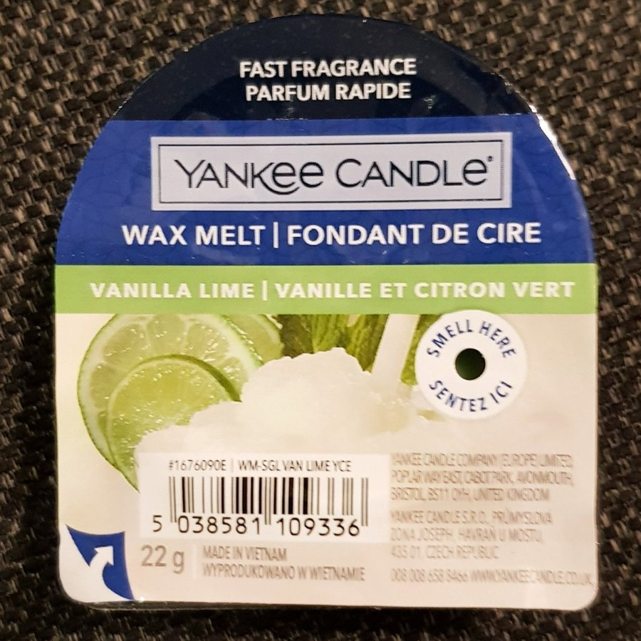 Yankee Candle vaxkaka "Vanilla Lime" Billig frakt