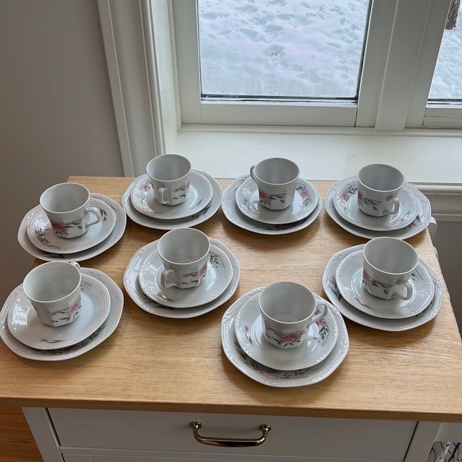 Kaffe Set - Mitterteich Bavaria W Germany, 24 delar i gott skick.