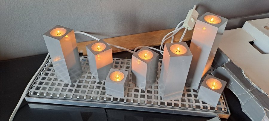 GNOSJÖ KONSTSMIDE UNIK LAMPA ljusstake adventsljusstake jul 7 ST LJUSKUBER