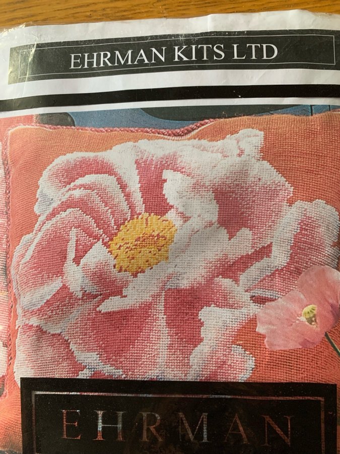 Ehrman Kits LTD - Coral Peony Cushion Front